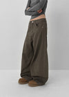 (UNISEX) Lintus Cotton Wide Balloon Pants