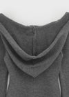 Depth V-neck Slim Hooded Knit
