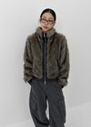 Retyl Two-way Leather Fur Jumper