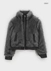 Retyl Two-way Leather Fur Jumper