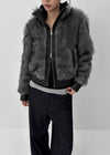 Retyl Two-way Leather Fur Jumper