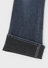 Lentuna Fleece Bootcut Denim Pants