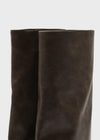 Nining leather buckle long boots