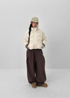(UNISEX) Nepla Fleece Balloon Wide Banding Pants