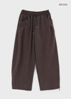 (UNISEX) Nepla Fleece Balloon Wide Banding Pants
