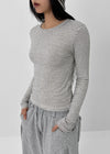 Robe Stripe Fleece Long Sleeve T-shirt