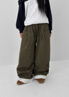 (UNISEX) Nepple Fleece Parachute Banding Pants