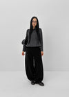Geltun Studded Double-sided Fleece Balloon Wide Pants