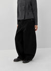 Geltun Studded Double-sided Fleece Balloon Wide Pants