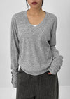 Lobster Button Wool V-Neck Knit
