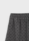 Pale Corduroy Dot Midi Skirt