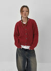Huing Cable Round Cardigan