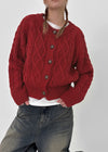 Huing Cable Round Cardigan