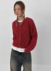 Huing Cable Round Cardigan
