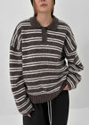 Kumei Striped Collar Knit