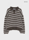 Kumei Striped Collar Knit