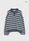 Kumei Striped Collar Knit