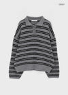 Kumei Striped Collar Knit