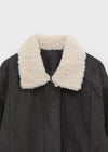 Henret Fur Collar Suede Jumper