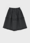 Plushnta Check Frill Midi Skirt
