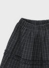 Plushnta Check Frill Midi Skirt