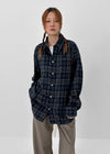 (UNISEX) Dewing Vintage Fleece Check Shirt
