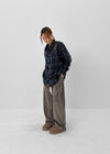 (UNISEX) Dewing Vintage Fleece Check Shirt