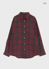 (UNISEX) Dewing Vintage Fleece Check Shirt