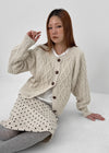 Huing Cable Round Cardigan