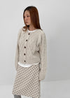 Huing Cable Round Cardigan