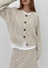 Huing Cable Round Cardigan