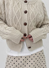 Huing Cable Round Cardigan
