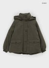 Calette Hooded Duck Down Bomber Padded Jumper