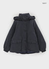 Calette Hooded Duck Down Bomber Padded Jumper