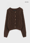 Huing Cable Round Cardigan