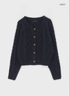 Huing Cable Round Cardigan