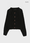 Huing Cable Round Cardigan