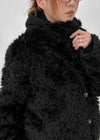 Popipi Unbal High Neck Vintage Fur Jacket