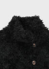 Popipi Unbal High Neck Vintage Fur Jacket