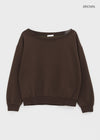 Laveson Fleece Off-shoulder Man-to-man