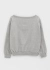 Laveson Fleece Off-shoulder Man-to-man