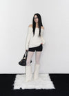 Methone Fur Stiletto Long Boots