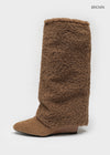 Methone Fur Stiletto Long Boots