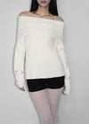 Pohner Ribbed Off-shoulder Knit