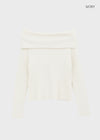 Pohner Ribbed Off-shoulder Knit