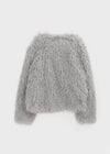 Pimel No-Collar Overfit Fur Jacket