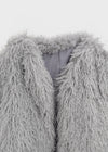 Pimel No-Collar Overfit Fur Jacket