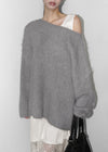 Viet Overfit Boat Neck Mohair Knit