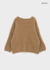 Viet Overfit Boat Neck Mohair Knit