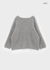 Viet Overfit Boat Neck Mohair Knit